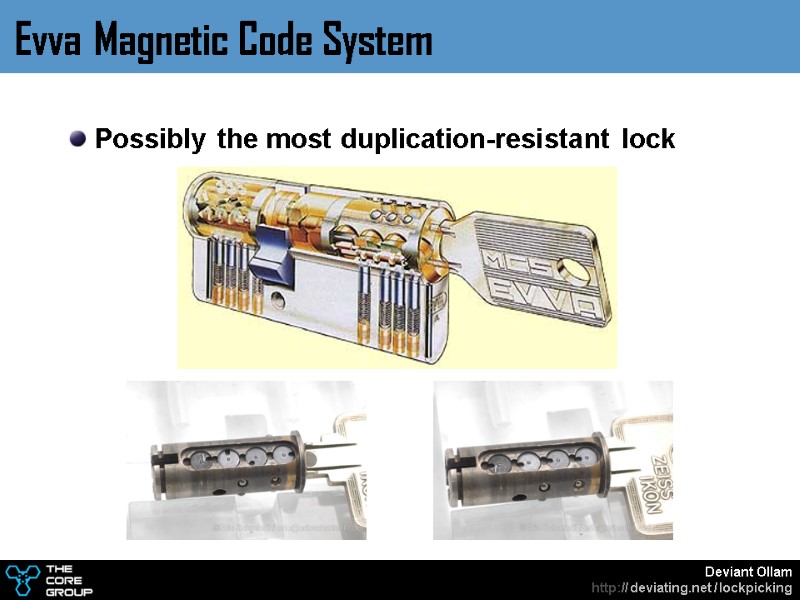Possibly the most duplication-resistant lock Evva Magnetic Code System